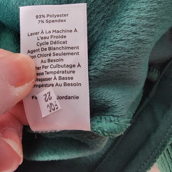 Talbots Plus Velour Pullover Green Long Sleeve Top Women’s 3X Cozy Christmas - Picture 6 of 10